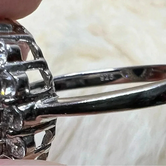 "Stunning Stauer .925 Sterling Silver CZ Sapphire Ring - Size 8" - Picture 7 of 7